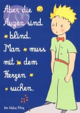 Postkarte Der kleine Prinz, Blind
