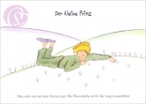 Postkarte Der kleine Prinz, Man sieht nur mit dem Herzen gut