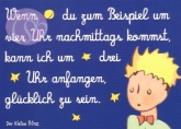 Postkarte Der kleine Prinz, Besuch