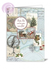 Klappkarte Schlitten (5 Stck)