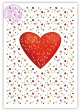 Postkarte Blumenherz (2 Stck)