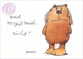 Postkarte Und vergi mich nicht