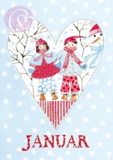01/ Postkarte Januar, Kinder
