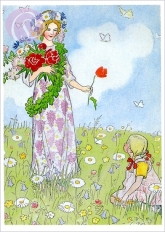 Postkarte Die Mittsommerfee