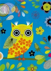 Postkarte Elegant Owl, trkis