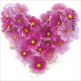 Geschenkkarte Blumenherz (5 Stck)