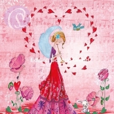 Postkarte Engel mit Flte