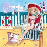 Postkarte Strandkorb