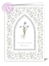 Trauerkarte Ivory White, Aufrichtiges Beileid