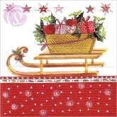 Geschenkkarte Schlitten (5 Stck)