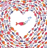 Postkarte From my Heart, Fische