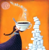 Postkarte Kaffeetasse