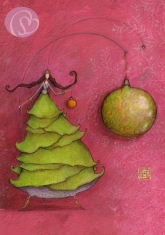 Klappkarte Weihnachtskugel