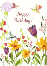 Postkarte Bltenpoesie, Happy Birthday