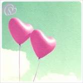 Postkarte Herz an Herz