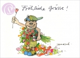 Postkarte Frhliche Gre