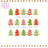 Postkarte Schne Weihnachten, mehrsprachig