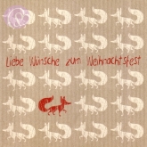 Postkarte Liebe Wnsche, Fuchs