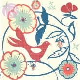 Klappkarte Birdgarden, rot