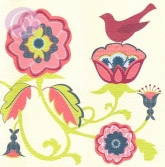 Klappkarte Birdgarden, pink