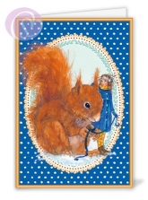 Klappkarte Elfe mit Eichhrnchen
