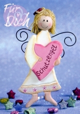 Postkarte Schutzengel mit Herz