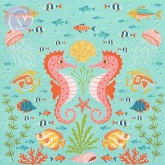 Postkarte Seepferdchen