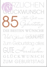 Klappkarte 85. Geburtstag, Glckwnsche