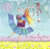 Postkarte Von Herzen fr Dich