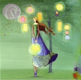 Postkarte Lampionbaum