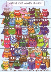 Postkarte, Rstelkarte Eulen