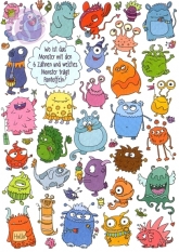 Postkarte, Rstelkarte Monster