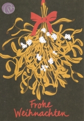 Postkarte Frohe Weihnachten, dunkelgrn