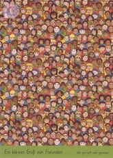 Postkarte Ein kleiner Gru von Freunden, 2G