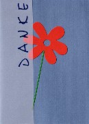 Klappkarte Danke, Blume