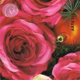 Geschenkkarte Rosen mit Weihnachtskugel (10 Stck)