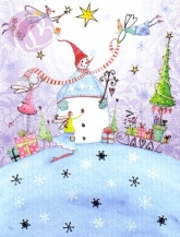 Geschenkkarte Schneemann (5 Stck)