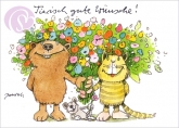 Postkarte Tierisch gute Wnsche