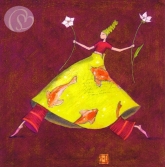 Postkarte Blumen, ros