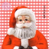 Geschenkkarte Weihnachtsmann, Vichykaro (10 Stck)