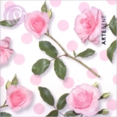 Geschenkkarte Stielrosen, rosa (5 Stck)