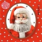 Geschenkkarte Weihnachtsmann, Punkte (10 Stck)