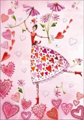 Klappkarte Blumenmdchen