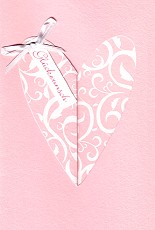 Klappkarte Herz, ros