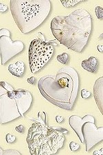 Klappkarte Hochzeit, Herzcollage