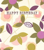 Klappkarte Happy Birthday, Blumen