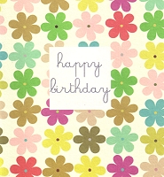 Klappkarte Happy Birthday, Blmchen