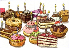 Faltkarte Geburtstag, Trtchen