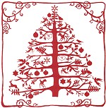 Postkarte Weihnachtsbaum