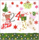 Postkarte Weihnachtsstr�mpfe